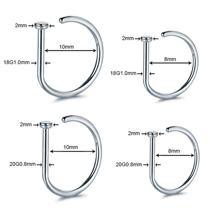 Men's And Women's Fashion Stainless Steel Nose Ring