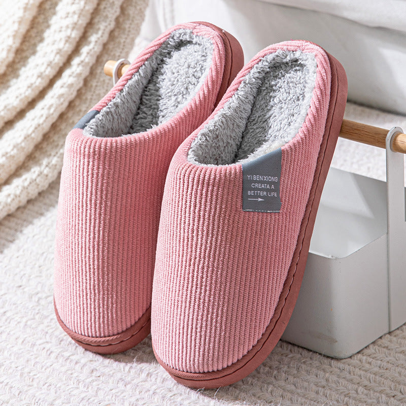 Non-slip Plus Velvet Cotton Slippers