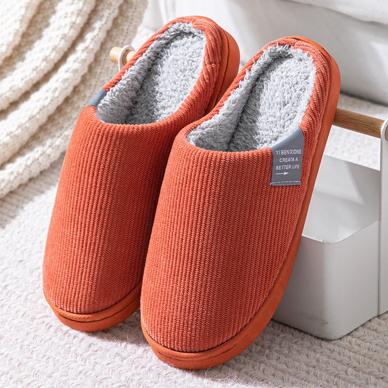 Non-slip Plus Velvet Cotton Slippers