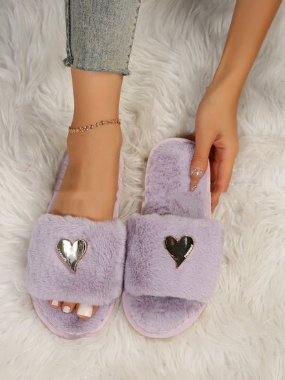 Fluffy Slipper Fall Winter Warm Home Fur Furry Slippers Women Plush Shoes Indoor House Fuzzy Flip Flops Female Padded Fleece Living Bedroom